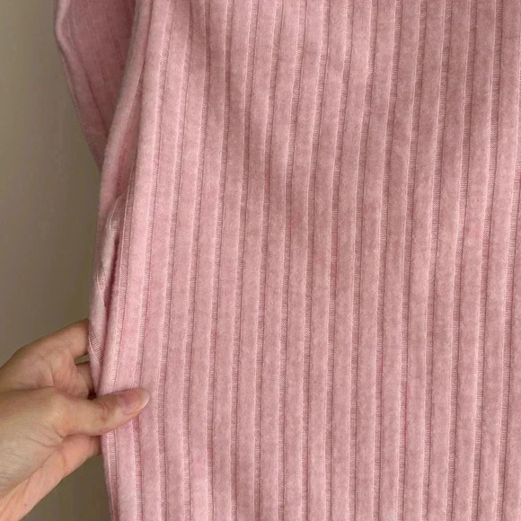 Shein Maternity Cotton Candy Pink Fuzzy Ribbed Off the Shoulder Midi Dress,Small - Picture 15 of 16